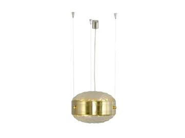 MACARON PENDANT HORIZONTAL 30 - LED brass pendant lamp by Patinas Lighting - view 2